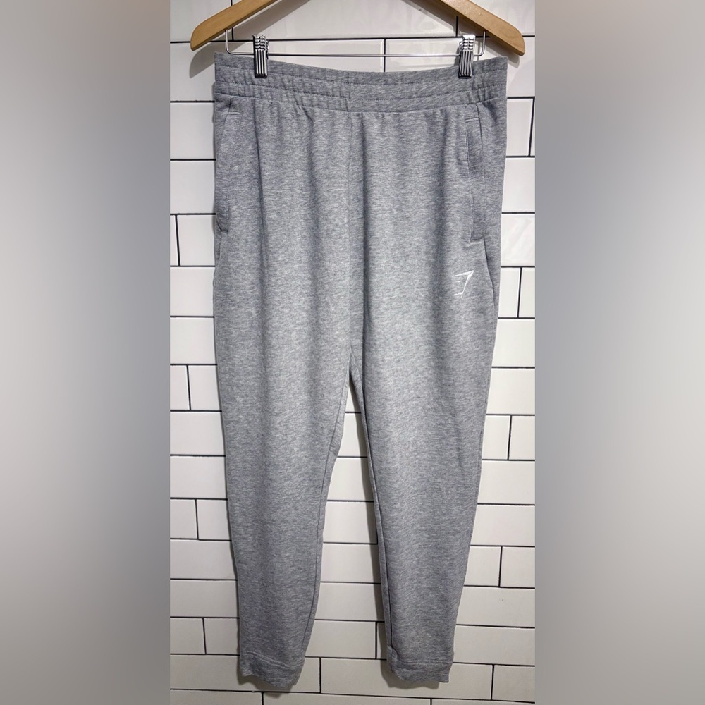 Gymshark Women’s Joggers zipper pockets heather grsy M